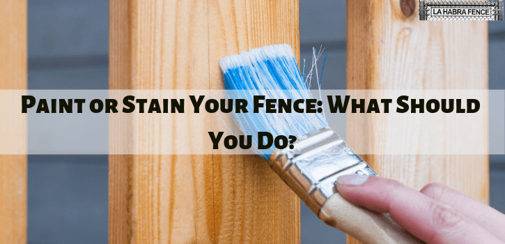 Paint or Stain Your Fence: What Should You Do?